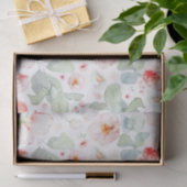 Zachte Licht Roze Waterverf Bloemen Botanisch  Tissuepapier (Geschenk)