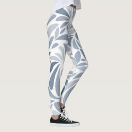 zachte lichtblauwe grijze geometrische Valentijn Leggings