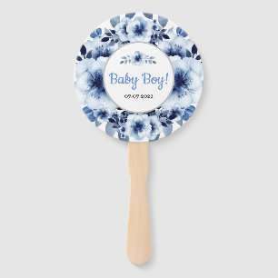 Zachte lichte blauwe ventilator Waterverf Baby sho Handwaaier