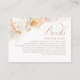 Zachte lichte bloemen elegante boeken voor Baby Informatiekaartje