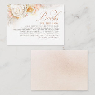 Zachte lichte bloemen elegante boeken voor Baby Informatiekaartje