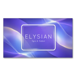 Zachte lichtgevende golven Periwinkle Abstract Magnetisch Visitekaartje