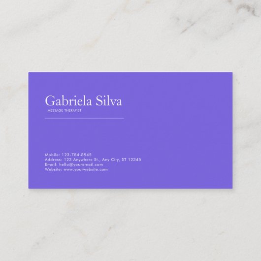 Zachte lichtgevende golven Periwinkle Abstract Visitekaartje (Achterkant)