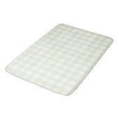 Zachte Lichtgroene Gingham Buffalo Check Plaid Badmat (Gekanteld)