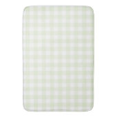 Zachte Lichtgroene Gingham Buffalo Check Plaid Badmat (Voorkant Verticaal)
