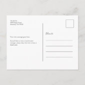 Zachte lichtroze geboorteaankondiging foto ansicht aankondigingskaart (Achterkant)