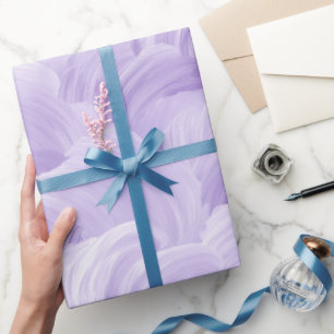 Zachte Lila Lavendel Mistwolk Abstract Patroon Cadeaupapier