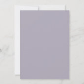 Zachte Lila Mint Bloemblad Bruiloft Kaart (Achterkant)