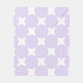 Zachte lila paarse en witte sterrenpatroonontwerp fleece deken