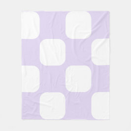 Zachte lila paarse en witte vierkante cirkelpatroo fleece deken