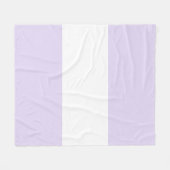 Zachte lila paarse & witte balk ontwerp fleece deken (Voorkant (Horizontaal))