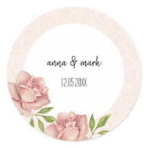 Zachte Lila Rozen Waterverf