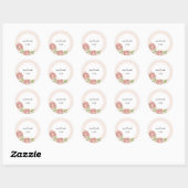 Zachte Lila Rozen Waterverf Ronde Sticker (Vel)
