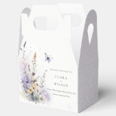 Zachte Lila Wildflower Vlinder Tuin Bruiloft Bedankdoosjes (Geopend)