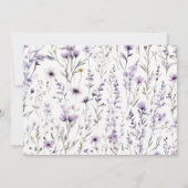 Zachte Lila Wildflower Vlinder Tuin Bruiloft Save The Date (Achterkant)