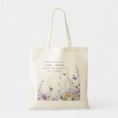 Zachte Lila Wildflower Vlinder Tuin Bruiloft Tote Bag (Voorkant)
