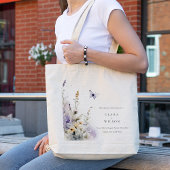 Zachte Lila Wildflower Vlinder Tuin Bruiloft Tote Bag