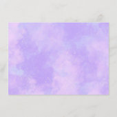 Zachte lila wolken Vrijgezellenfeest Recept Informatiekaartje (Achterkant)