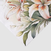 Zachte Lily bloemen op wit Tissuepapier (Detail)