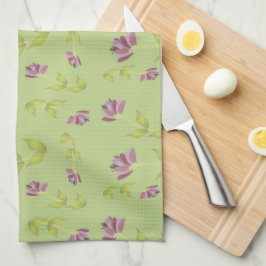 Zachte Limoen en framboos bloemenkeuken Theedoek
