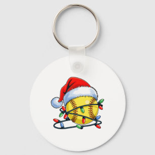 Zachte Ll Kerstman Hoed Kerstmis Grappige Kerstmis Sleutelhanger