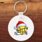 Zachte Ll Kerstman Hoed Kerstmis Grappige Kerstmis Sleutelhanger (Voorkant)