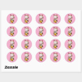 Zachte Lokkende Kat Sticker  (Vel)