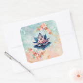 Zachte Lotusbloemblad Harmonie Vierkante Sticker (Envelop)