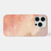 zachte lucht, abstracte wolkenkunst, pastel luchto iPhone hoesje (Achterkant horizontaal)