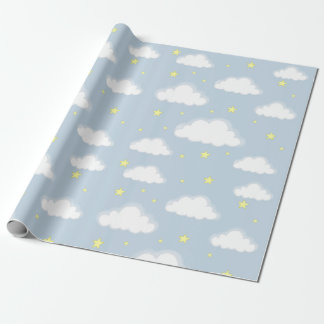 Zachte lucht wolken inpakpapier
