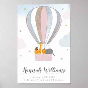 Zachte luchtballon, speciaal voor vogels ontworpen poster