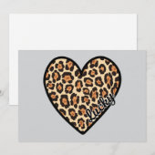 Zachte Luipaard Hart Valentijnsdag cadeau Feestdagenkaart (Voorkant / Achterkant)