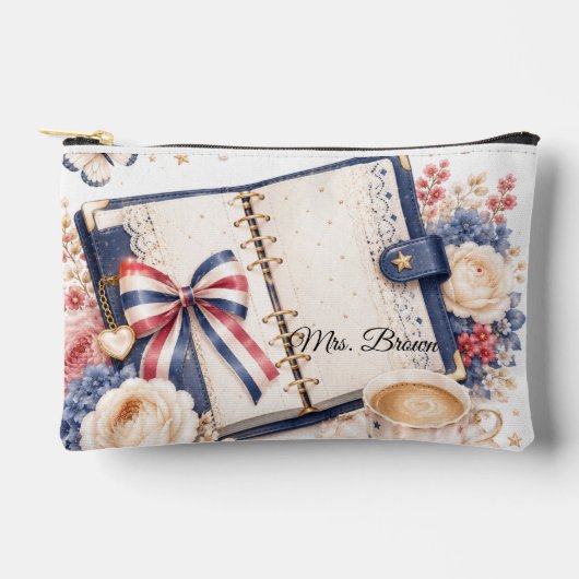 Zachte luxe 4 juli patriottische cosmetische tas (Voorkant)