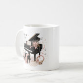 zachte luxe Piano koffiemok (Voorkant links)