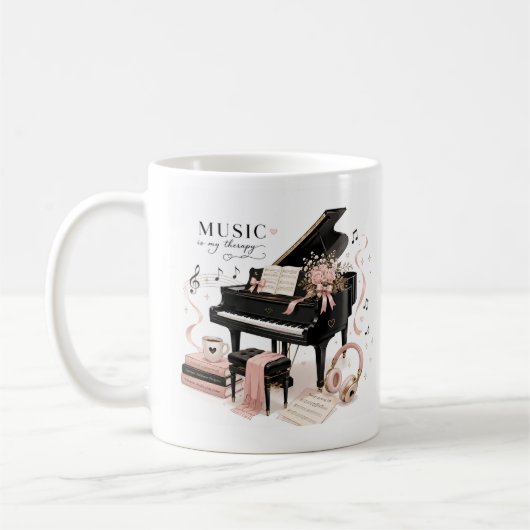 zachte luxe Piano koffiemok (Links)