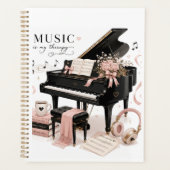 Zachte Luxe Piano Oefenplanner Planner (Voorkant)