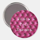 Zachte Luxe Roze Faux Velvet Magneet (Voorkant / Achterkant)