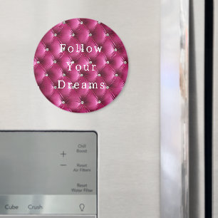 Zachte Luxe Roze Faux Velvet Magneet