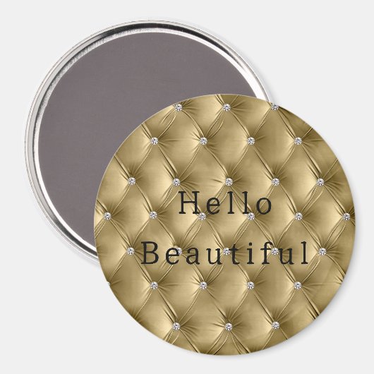 Zachte luxe Warm Gold Faux Velvet Magneet (Voorkant / Achterkant)