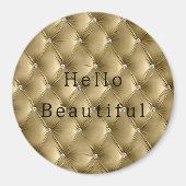 Zachte luxe Warm Gold Faux Velvet Magneet (Voorkant)