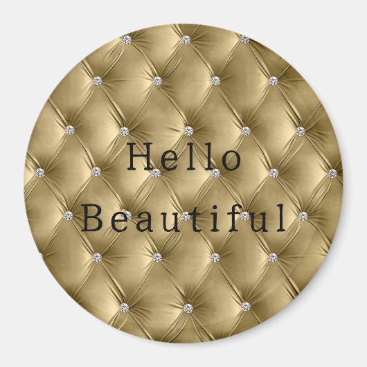 Zachte luxe Warm Gold Faux Velvet Magneet (Voorkant)