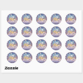 Zachte Maan Slaapstickers Ronde Sticker (Vel)