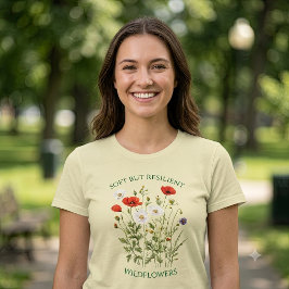 Zachte Maar Veerkrachtige Wilde Bloemen Bloemige U T-shirt