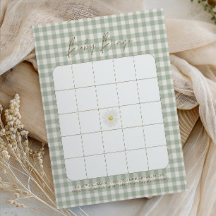 Zachte Madeliefjes Baby Bingo Shower Game Poster