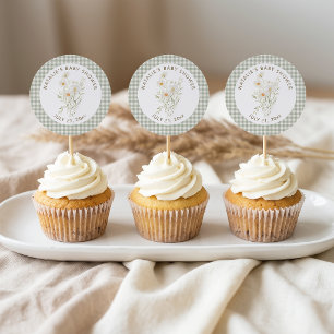 Zachte Madeliefjesbloemblad Bloemige Baby Shower F Ronde Sticker
