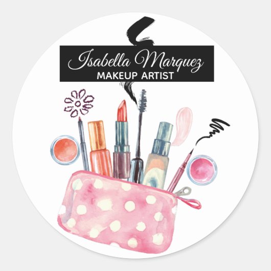 Zachte Make-up Kunstenaarstas Sticker (Voorkant)