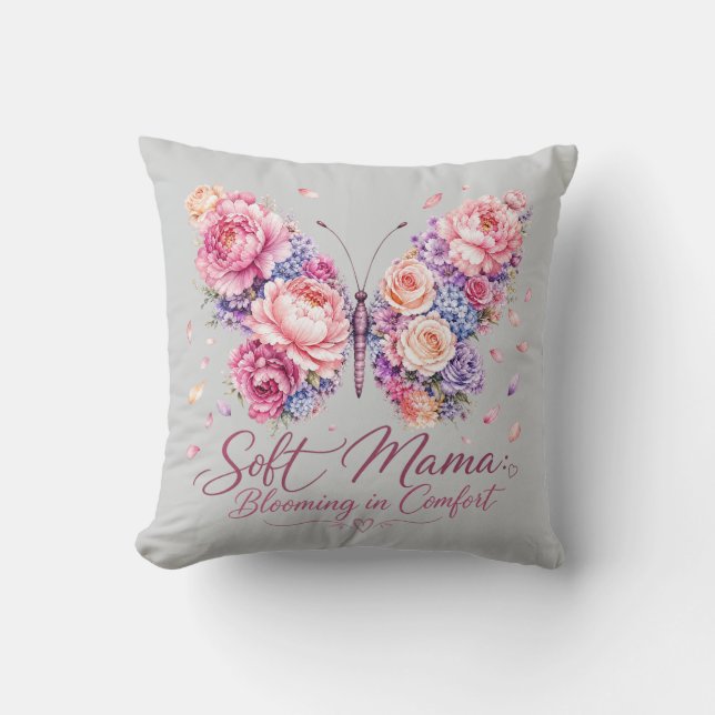 Zachte mama die bloeit in comfort kussen (Voorkant)