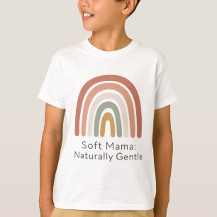 Zachte mama natuurlijk zachte boho regenboog esthe t-shirt