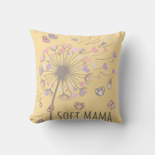 Zachte Mama Paardenbloem Kinderkamer Kunst Zacht Kussen