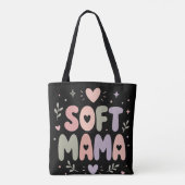 Zachte Mama Pastel Typografie Ontwerp Tote Bag (Achterkant)